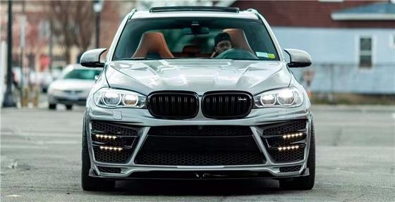 Voor BMW X5 X5M Wide-body Kit X5 X5M Upgraded RD Carbon Fiber Style Voor- en achterbumper spoiler hood Widebody Kit