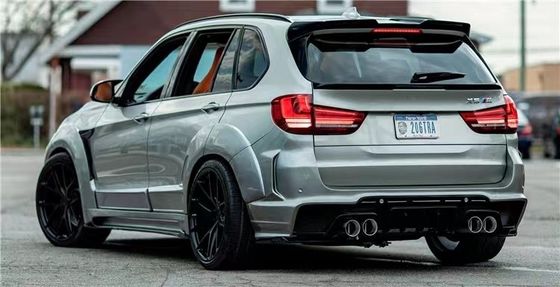 Voor BMW X5 X5M Wide-body Kit X5 X5M Upgraded RD Carbon Fiber Style Voor- en achterbumper spoiler hood Widebody Kit