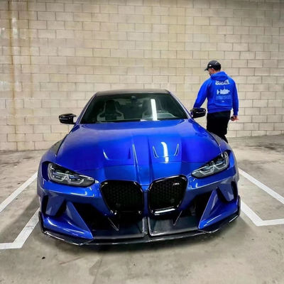 4 Coupe Bmw M3 Body Kit Blauw Vervang Front GEEX Style Front Bumper Fenders