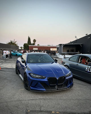 4 Coupe Bmw M3 Body Kit Blauw Vervang Front GEEX Style Front Bumper Fenders