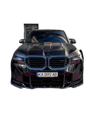 XM Bmw Wide Body Kit Carbon Fiber Front Lip Spoiler Zwart Bmw Side Skirt Wiel Arch