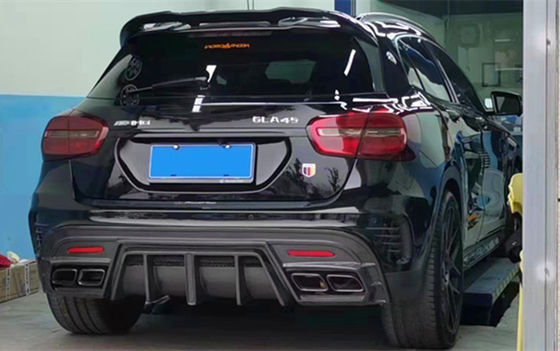 Warm verkoop Gla45 Gla260 X156 Carbon Fiber Body Kit Gla45 Carbon Fiber achterverspreider 2014-2019
