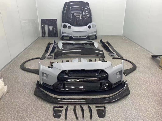 Voor Nissan GTR Body Kit GTR R35 Upgrades de VARIS-stijl Carbon Fiber Front en Rear Bumper Spoiler Body Kit