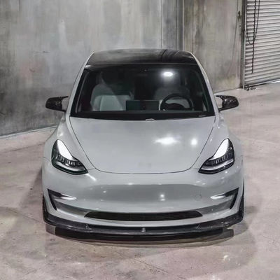 Hoogwaardige koolstofvezel model 3 koolstofvezel body kit voor model 3 voorkant schep achterste diffuser spoiler zijkant rok