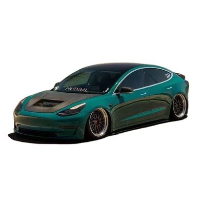 146cm Model 3 Tesla Body Kit Plastic Transparante Carbon Fiber Hood