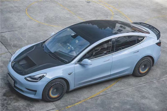 146cm Model 3 Tesla Body Kit Plastic Transparante Carbon Fiber Hood