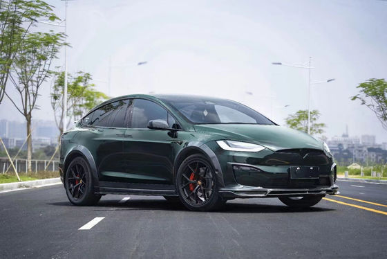 CMST Tesla Model X Body Kit Donkergroen Tesla Widebody Kit 2023 Voorlippen Diffuser