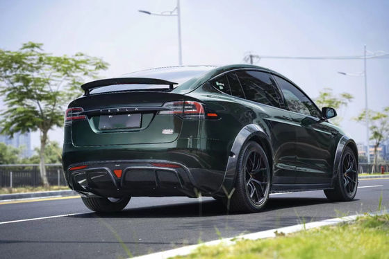 CMST Tesla Model X Body Kit Donkergroen Tesla Widebody Kit 2023 Voorlippen Diffuser