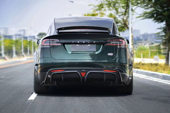 CMST Tesla Model X Body Kit Donkergroen Tesla Widebody Kit 2023 Voorlippen Diffuser