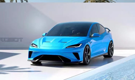 2024 Reparatie Tesla Body Kit Carbon Fiber Model 3 Spoiler Robot Style Voor- en achterbumper