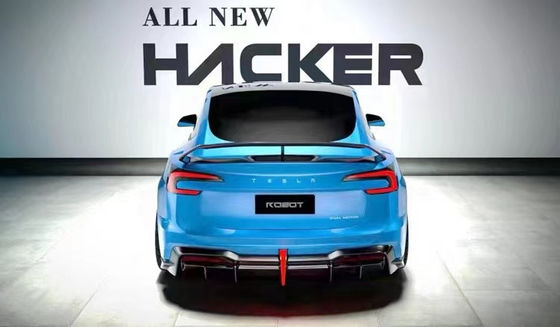 2024 Reparatie Tesla Body Kit Carbon Fiber Model 3 Spoiler Robot Style Voor- en achterbumper