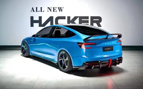 2024 Reparatie Tesla Body Kit Carbon Fiber Model 3 Spoiler Robot Style Voor- en achterbumper