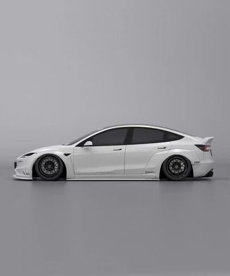 2020- Tesla Body Kit Harsvezel LB Style Tesla Model 3 Spoiler Voorlip Diffuser