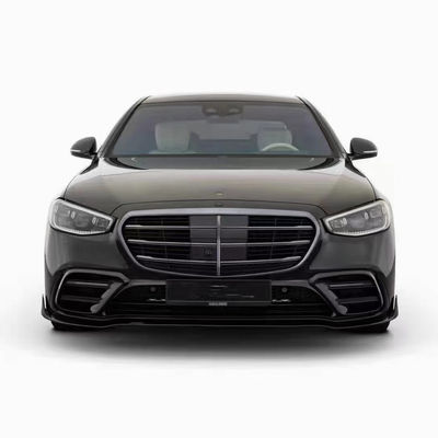 Voor Mercedes S-Klasse W223 S400 S450 Carbon Fiber Body Kit W223 Maybach Upgraded BUS Style Front Shovel Diffuser Spoiler