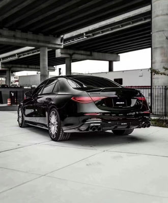 Voor Mercedes S-Klasse W223 S400 S450 Carbon Fiber Body Kit W223 Maybach Upgraded BUS Style Front Shovel Diffuser Spoiler