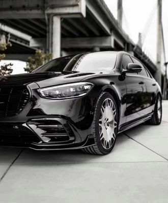 Voor Mercedes S-Klasse W223 S400 S450 Carbon Fiber Body Kit W223 Maybach Upgraded BUS Style Front Shovel Diffuser Spoiler