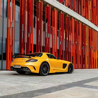 Voor Mercedes SLS R197 Carbon Fiber Body Kit SLS Upgrades Black Series Style Voor- en achterbumper spoiler hoed