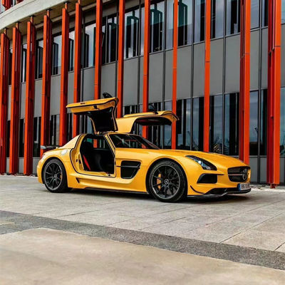 Voor Mercedes SLS R197 Carbon Fiber Body Kit SLS Upgrades Black Series Style Voor- en achterbumper spoiler hoed