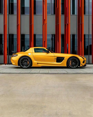 Voor Mercedes SLS R197 Carbon Fiber Body Kit SLS Upgrades Black Series Style Voor- en achterbumper spoiler hoed