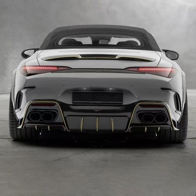 voor Mercedes SL63 Carbon Fiber Body Kit SL63 Upgraded MSY stijl carbon fiber voorlip diffuser Spoiler widebody kit