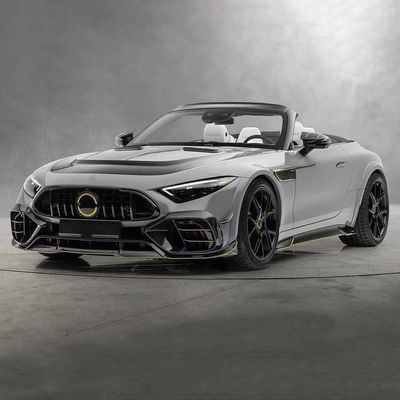 voor Mercedes SL63 Carbon Fiber Body Kit SL63 Upgraded MSY stijl carbon fiber voorlip diffuser Spoiler widebody kit
