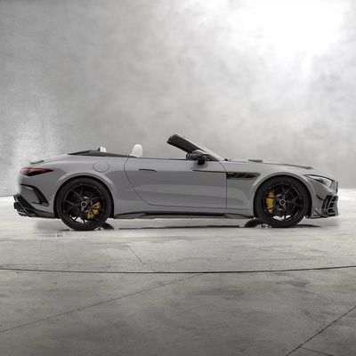 voor Mercedes SL63 Carbon Fiber Body Kit SL63 Upgraded MSY stijl carbon fiber voorlip diffuser Spoiler widebody kit