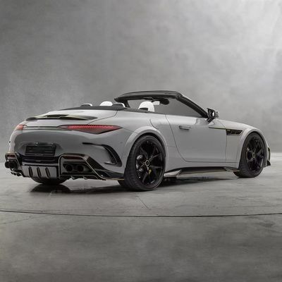 voor Mercedes SL63 Carbon Fiber Body Kit SL63 Upgraded MSY stijl carbon fiber voorlip diffuser Spoiler widebody kit